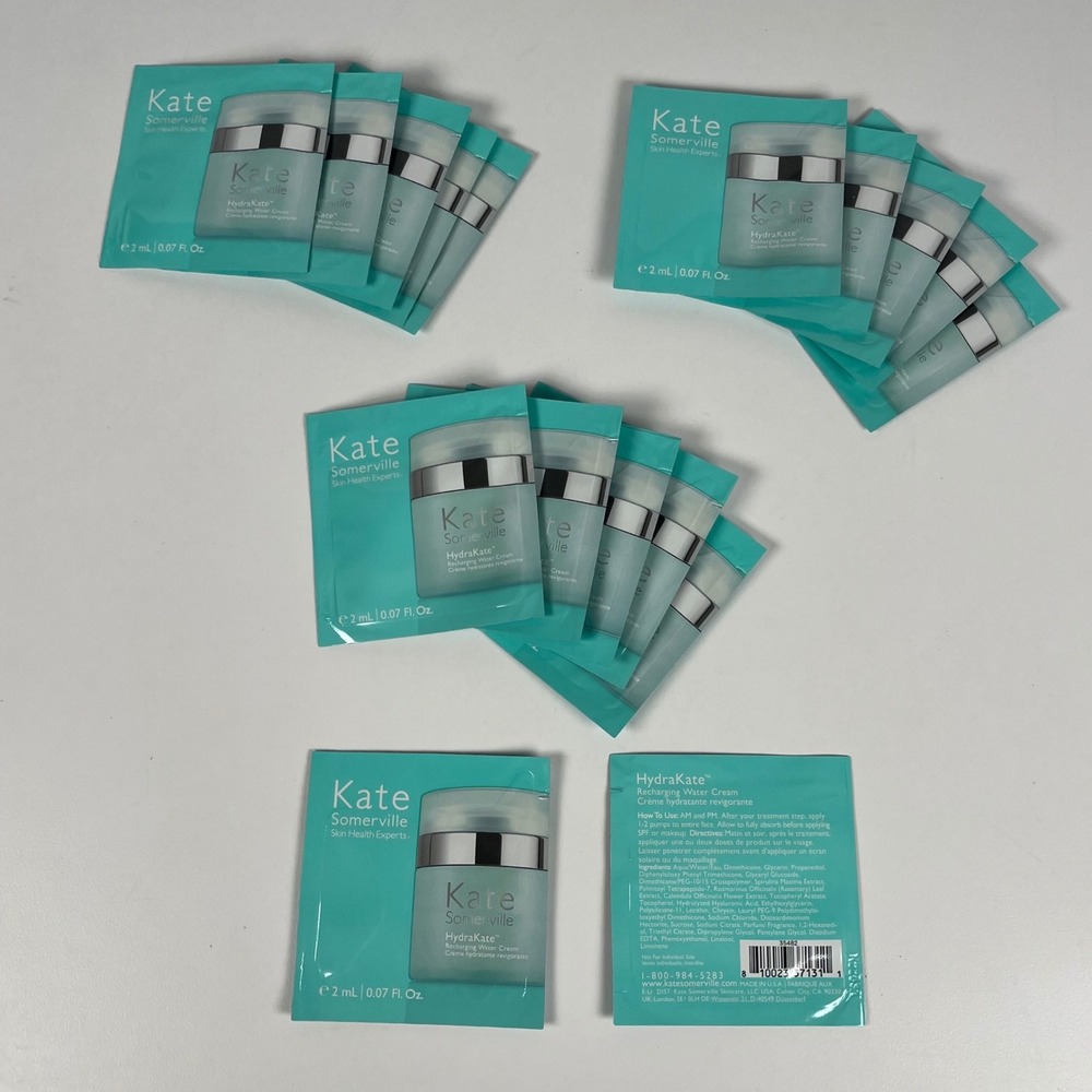 17pc Kate Somerville HydraKate‎ Recharging Water Cream Sample Packets 2ml 0.07oz